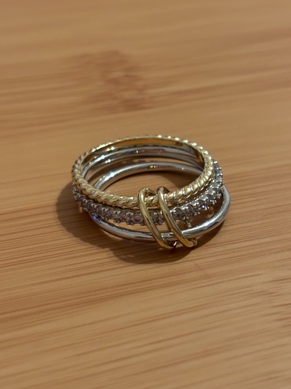 Trio Stacking Interlocking Rings - Picture 2 of 3